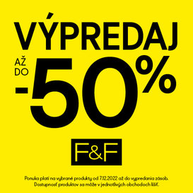 Výpredaj až do – 50 %