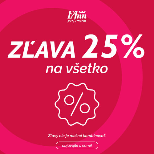 Zľava 25 % na celý sortiment